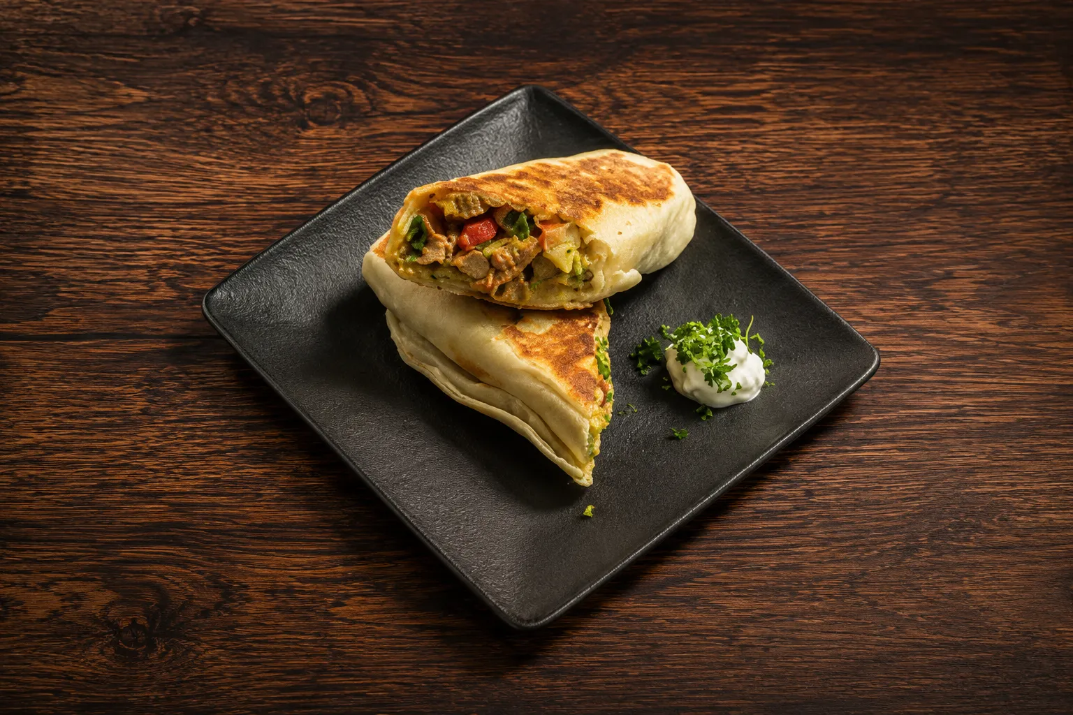 Chicken Shawarma at King's Restaurant - fresh-cut chicken shawarma wrap