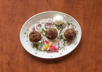 Falafel Wrap at Kings Restaurant - crispy falafel wrap