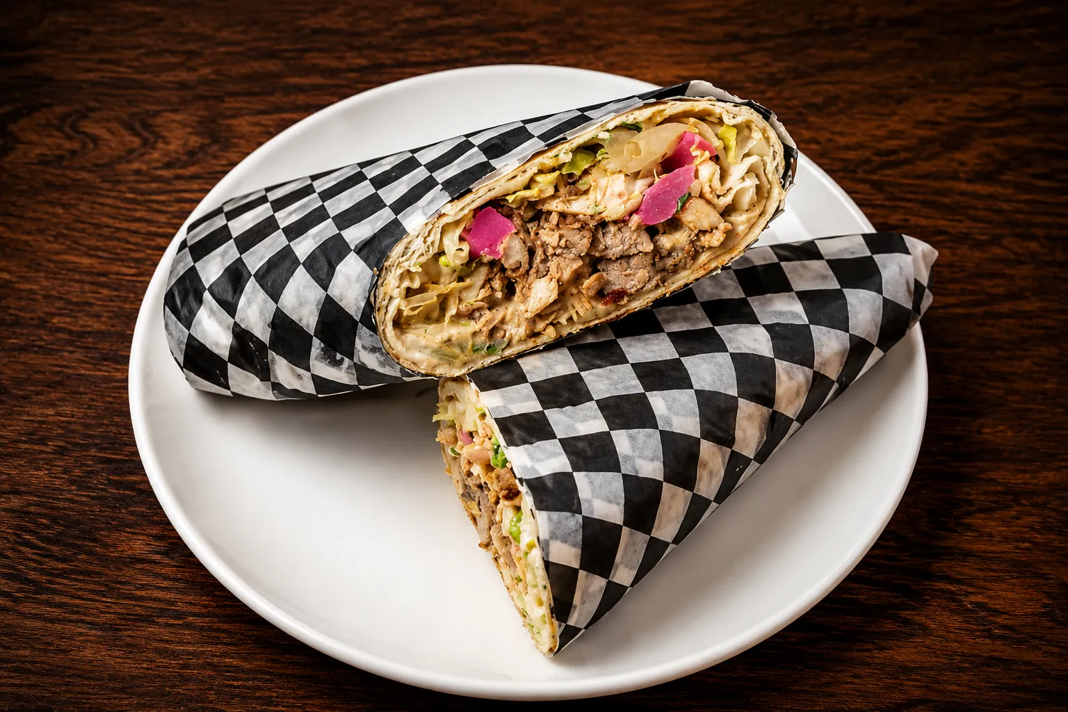 Lamb Shawarma at King's Restaurant - marinated lamb shawarma wrap