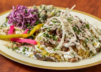 Mix Platter at King's Restaurant - mixed chicken and beef shawarma platter